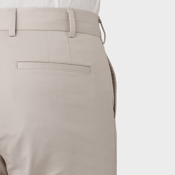 Flinders Mens Tailored Fit Burleigh Chino Pant in Stone