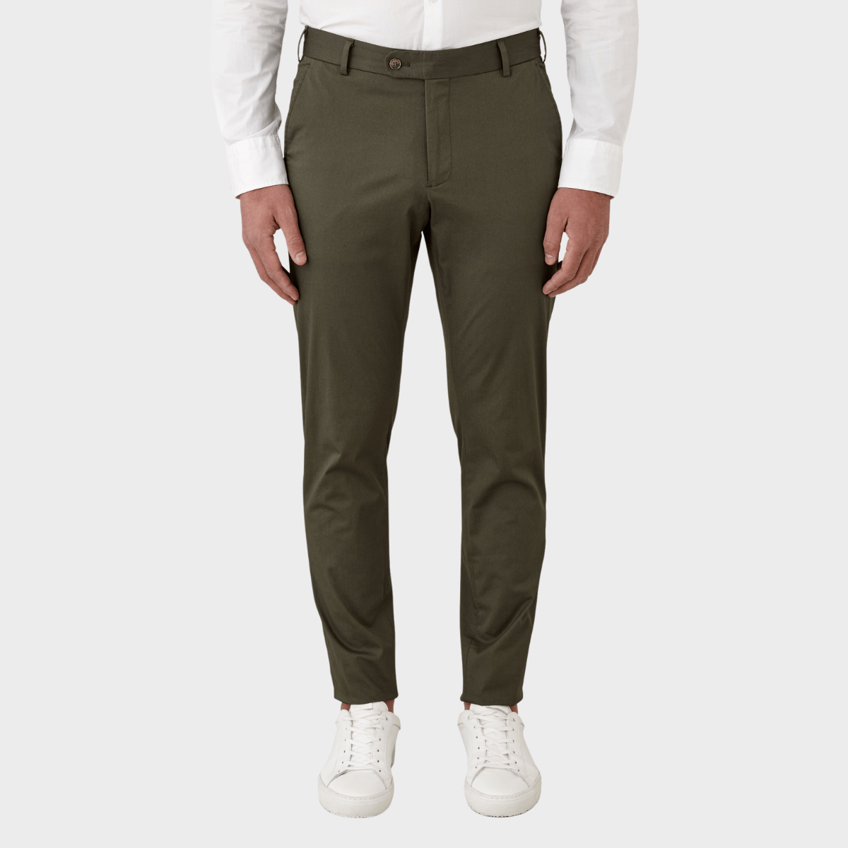 Flinders Mens Tailored Fit Bronte Trouser in Green