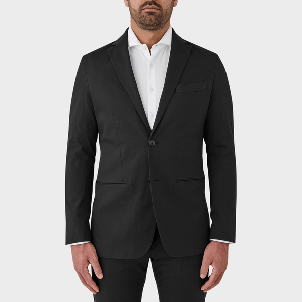 Flinders Mens Tailored Fit Noosa Suit in Black