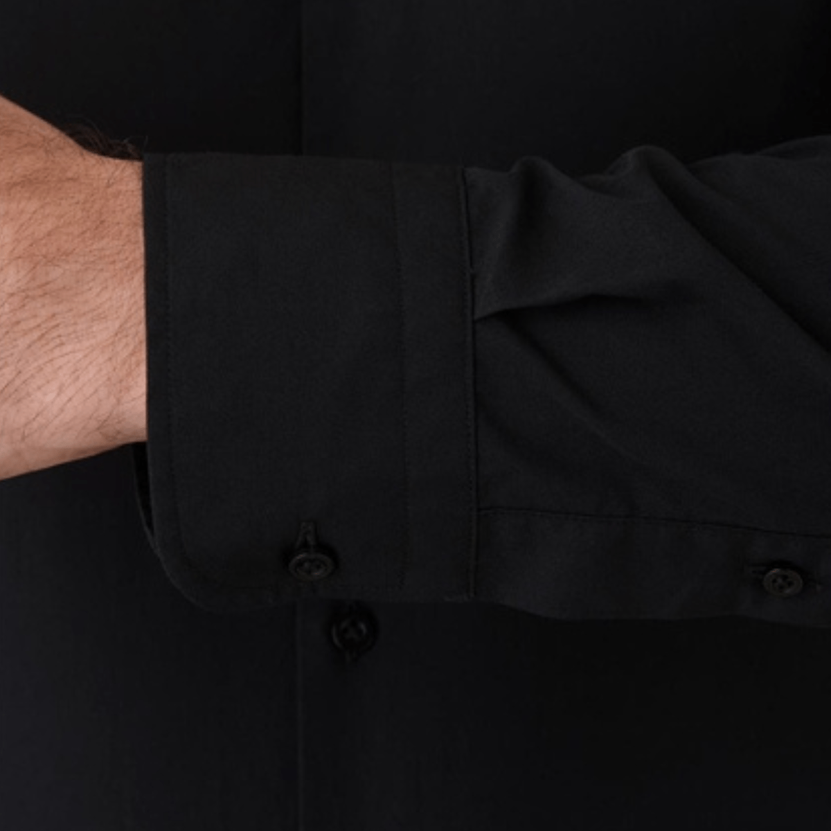 Flinders Mens Tailored Fit Winton Shirt in Black