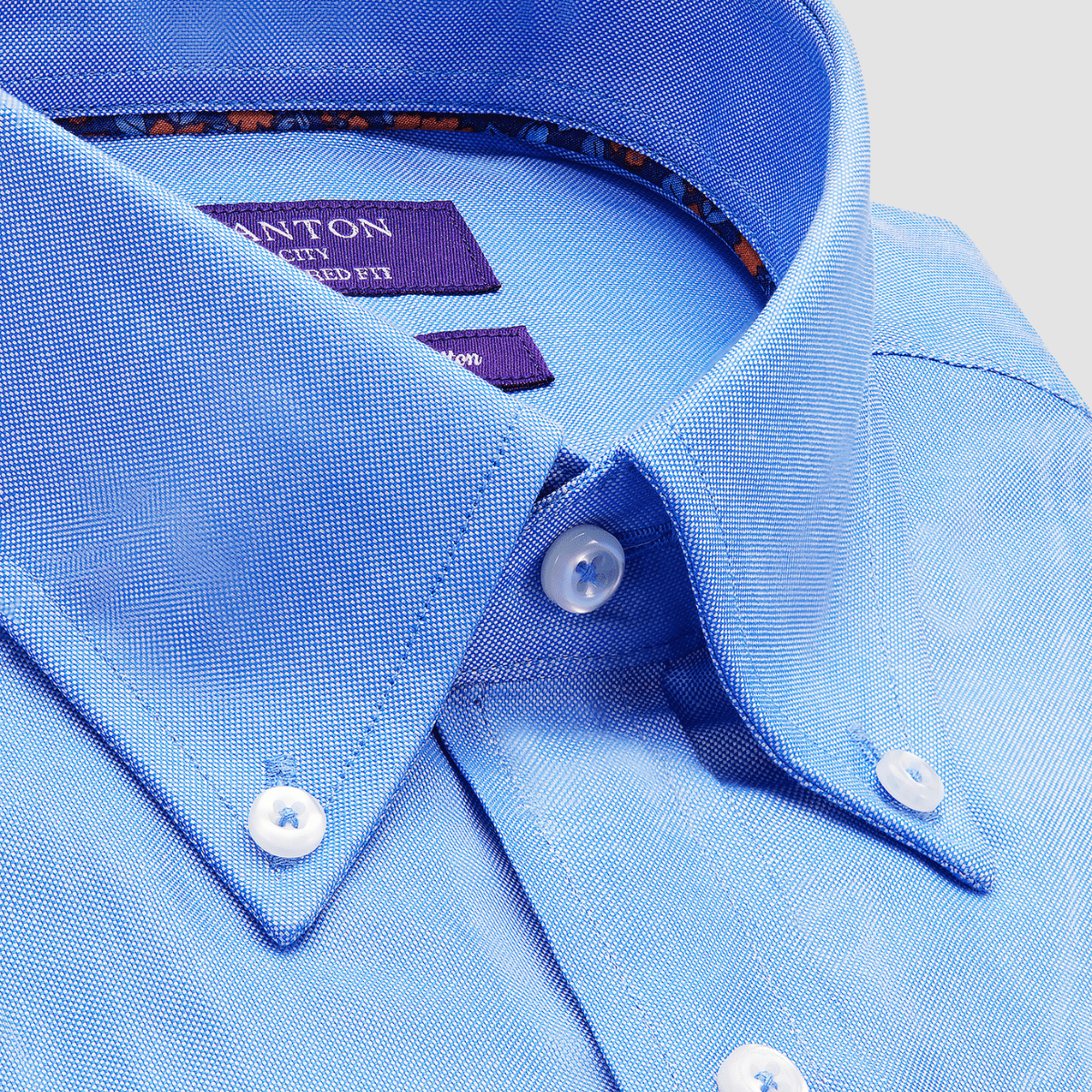 Ganton Classic Fit Lucas Oxford Mens Shirt in Blue
