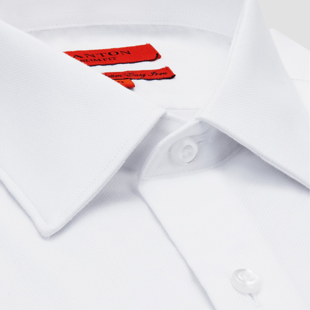Ganton Slim Fit Harry Royal Oxford Mens Shirt in White