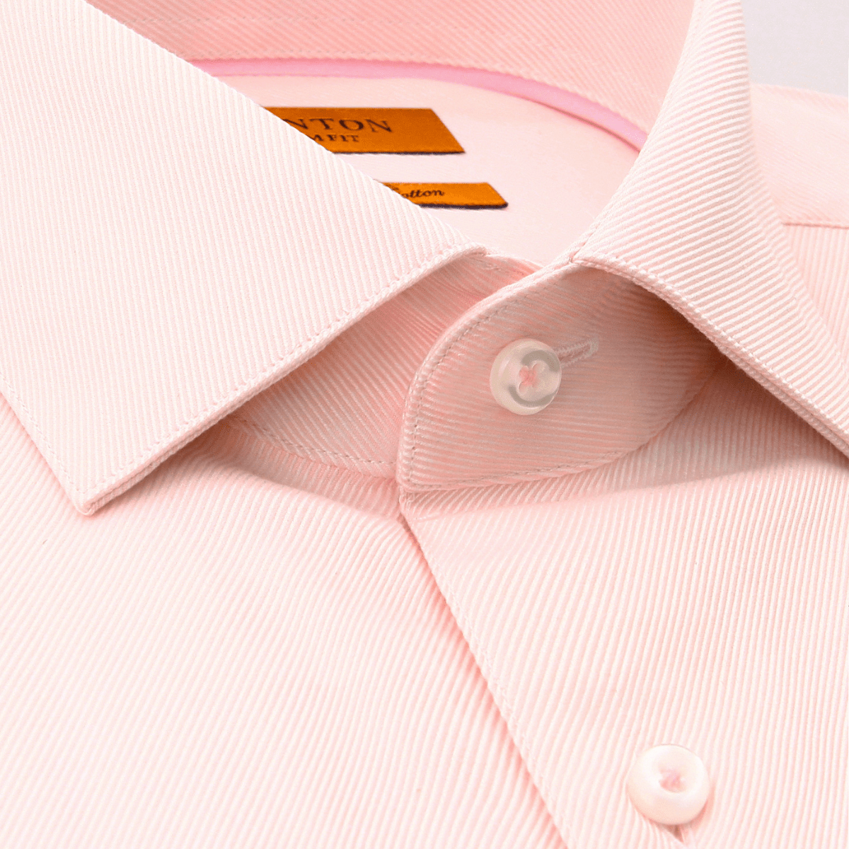 Ganton Slim Fit Winston Lux Twill Mens Shirt in Pink