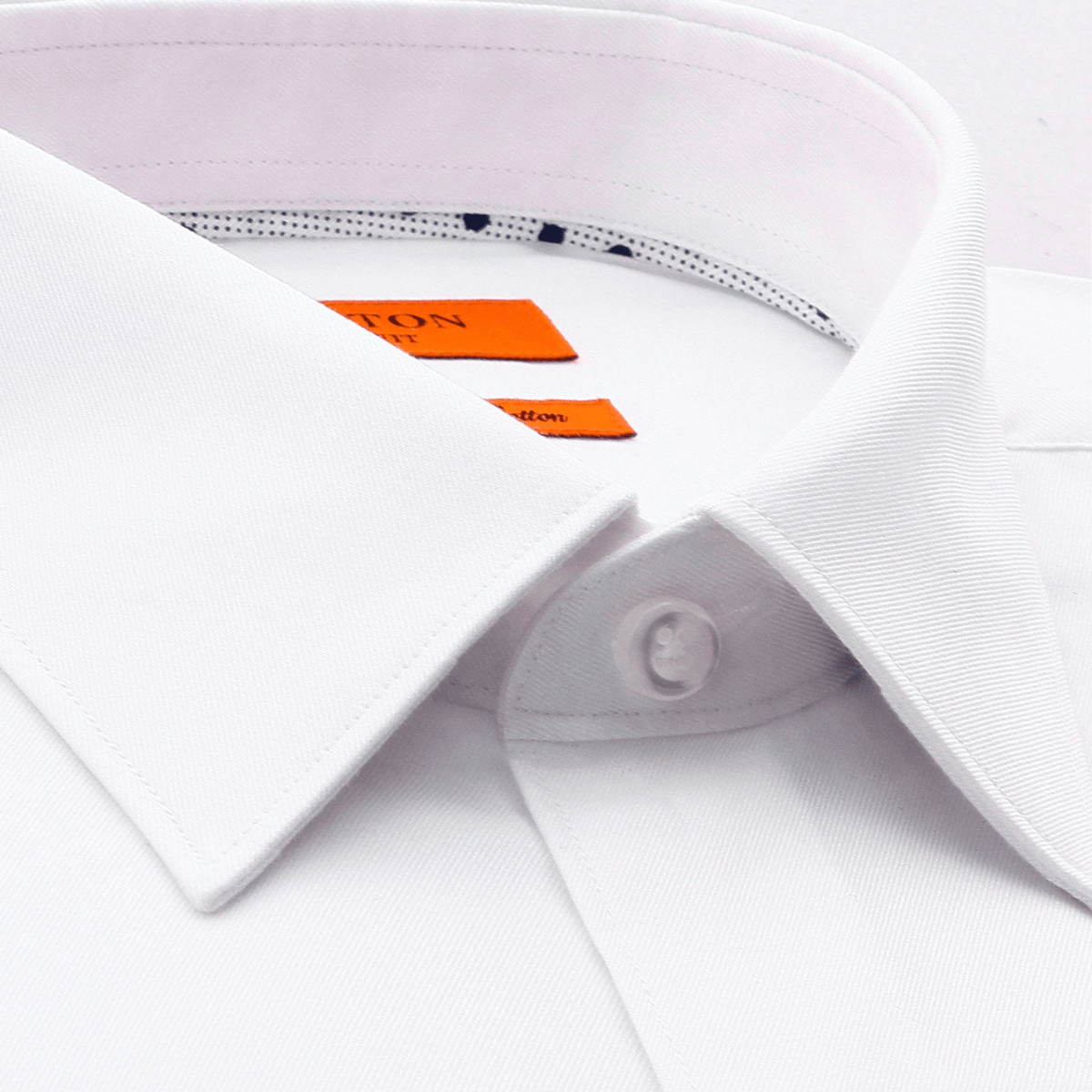 Ganton Slim Fit Will Fine Twill Mens French Cuff Shirt in White