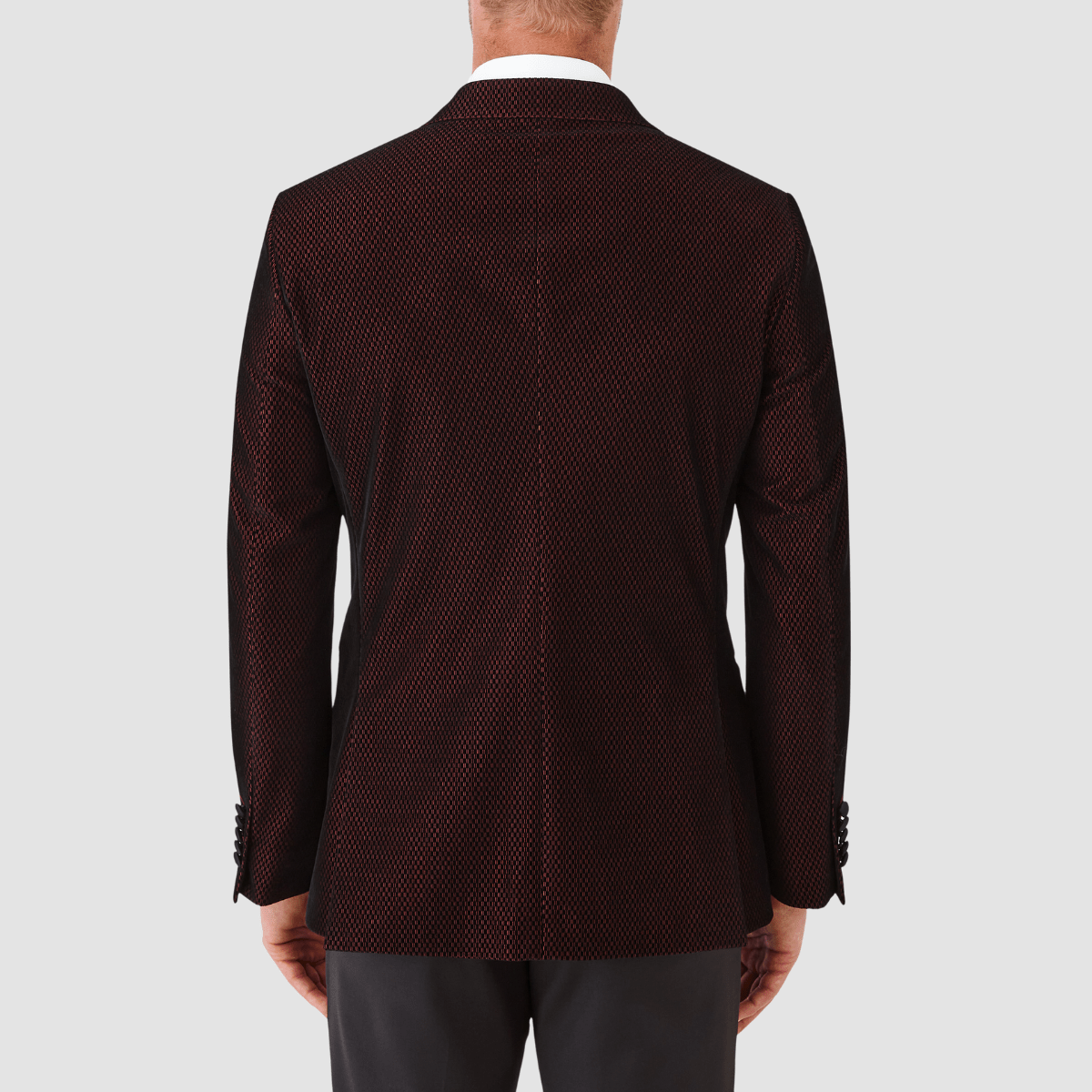 Gibson Mens Slim Fit Barlow Dinner Jacket in Burgundy Velvet