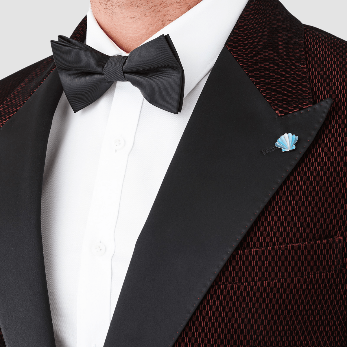Gibson Mens Slim Fit Barlow Dinner Jacket in Burgundy Velvet