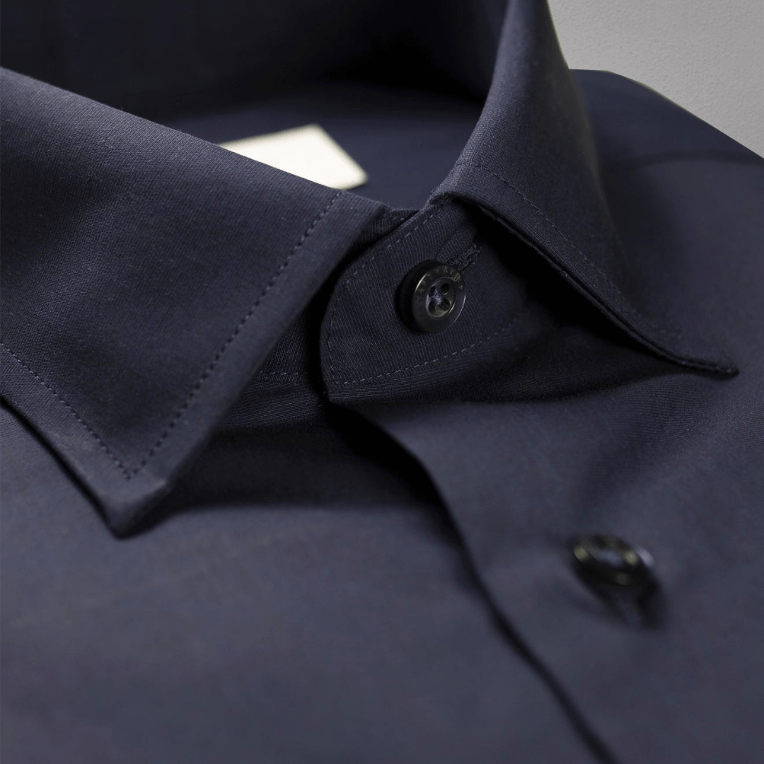 Hardy Amies Slim Fit Mens Shirt in Navy Blue