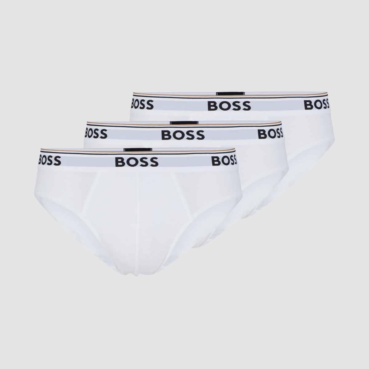 Hugo Boss Cotton-Stretch Brief 3 Pack in White
