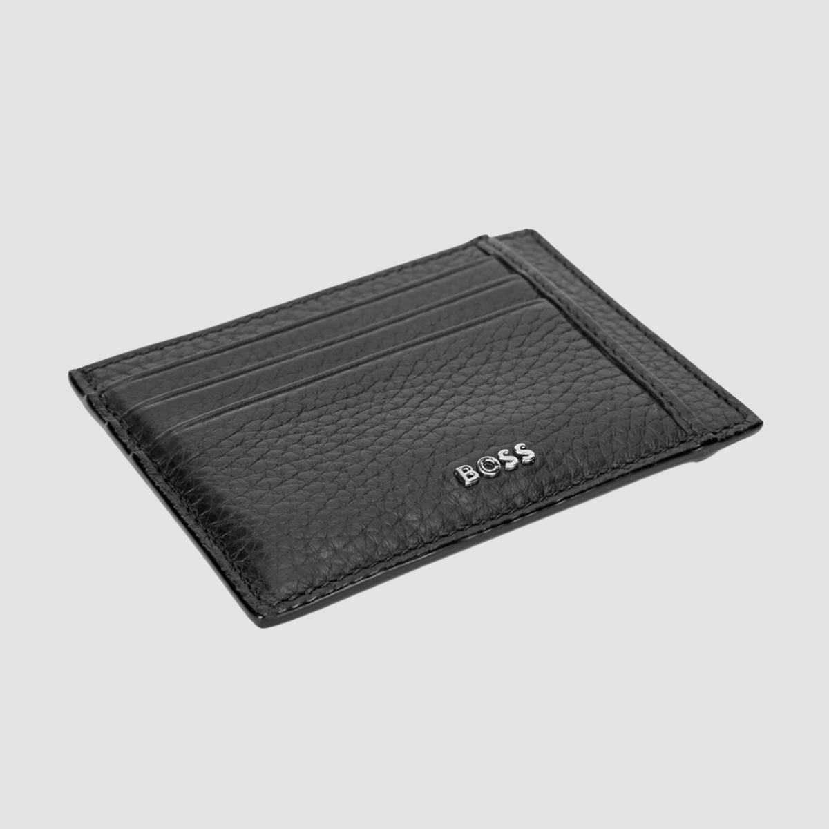 Hugo Boss Crosstown Leather Card Holder in Black