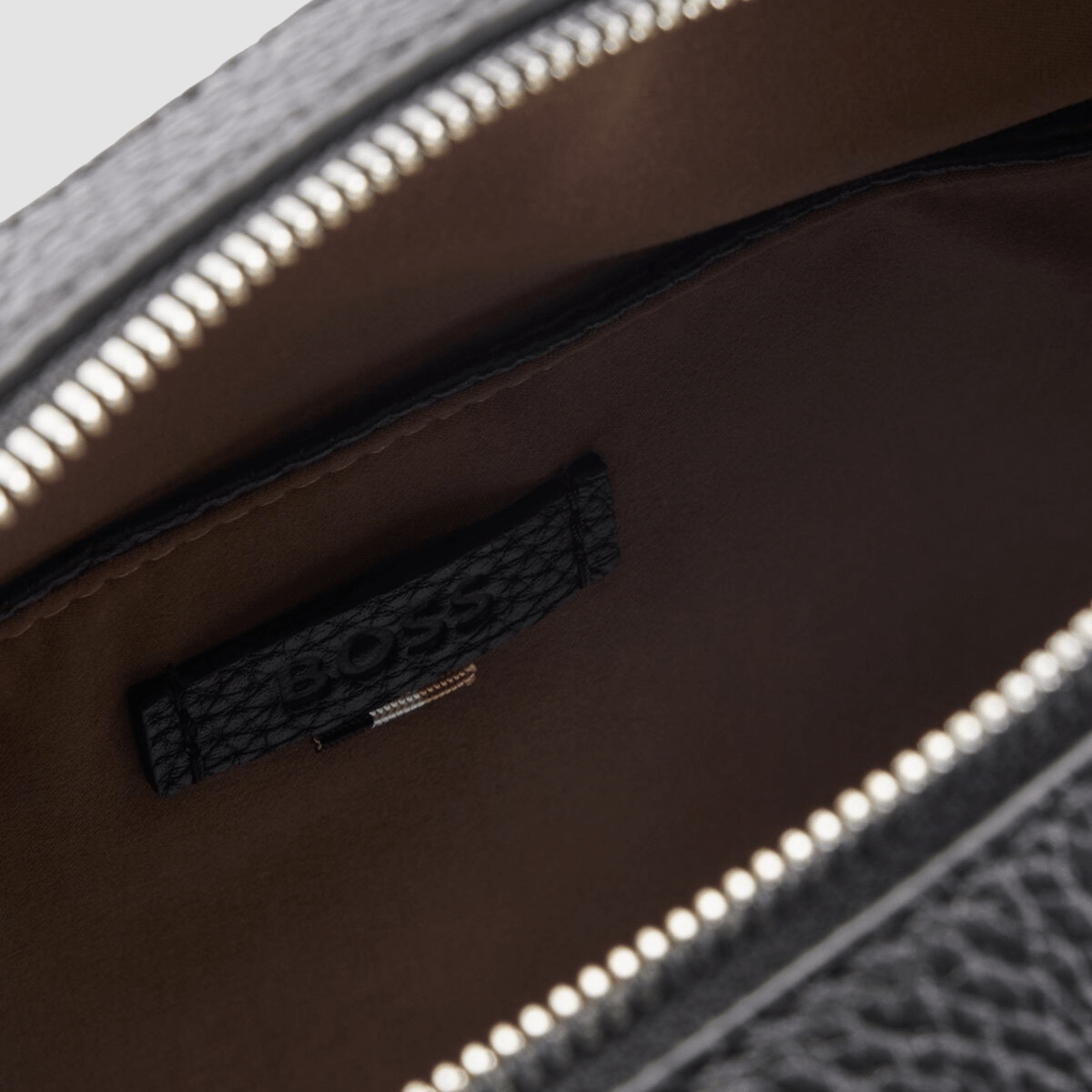 Hugo Boss Crosstown Leather Envelope Bag in Black