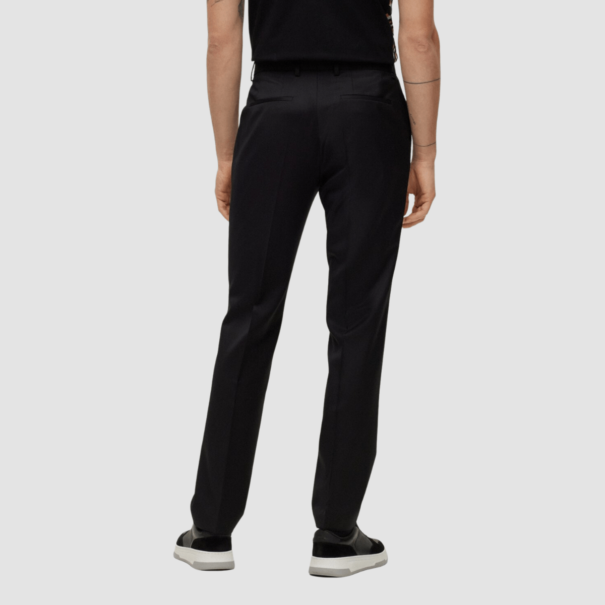 Boss Classic Fit Lenon Suit Trouser in Black Pure Wool