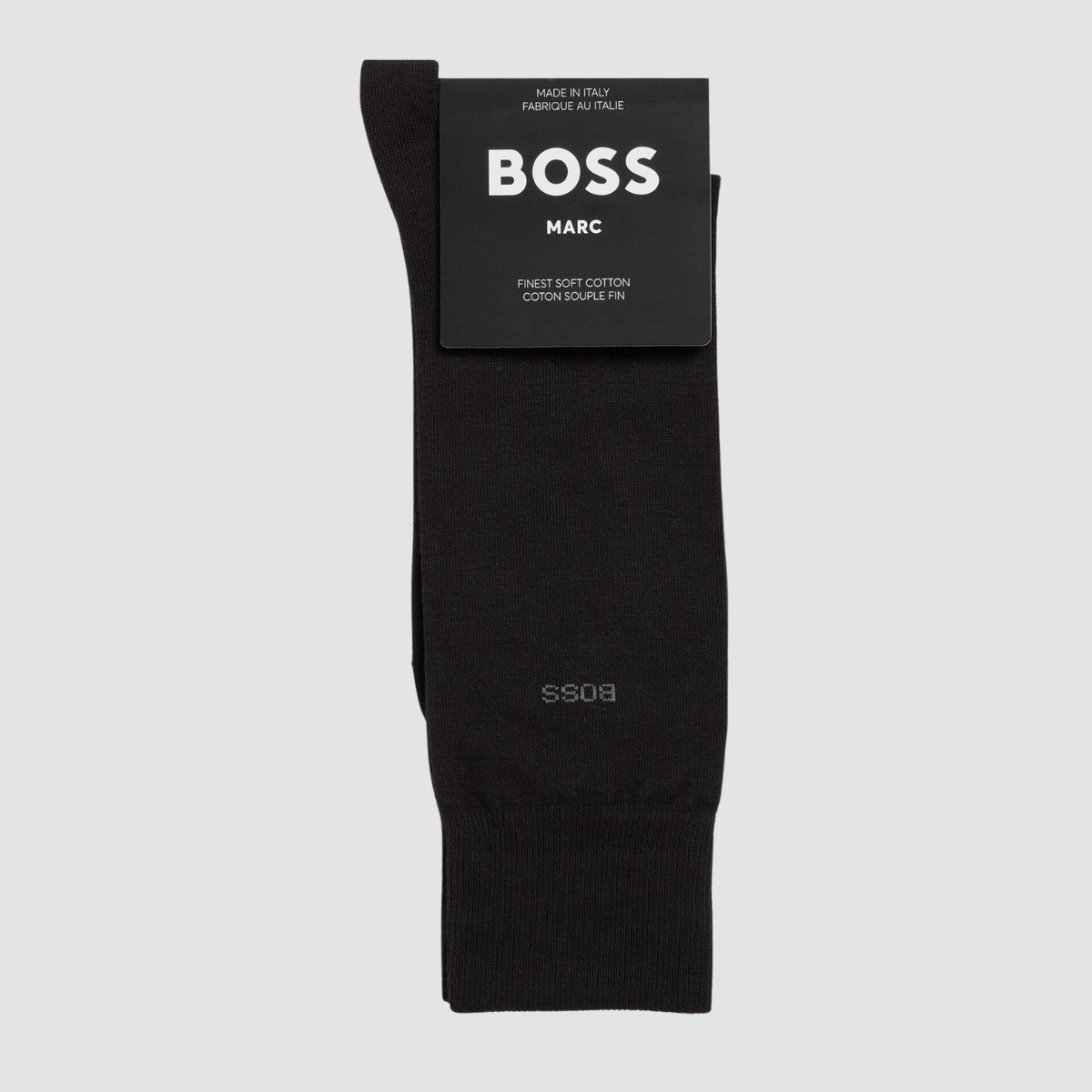 Hugo Boss Mens Socks in Black Cotton Stretch