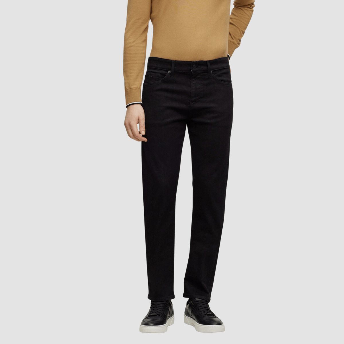 Hugo Boss Slim Fit Mens Jeans in Black Super-Soft Italian Denim