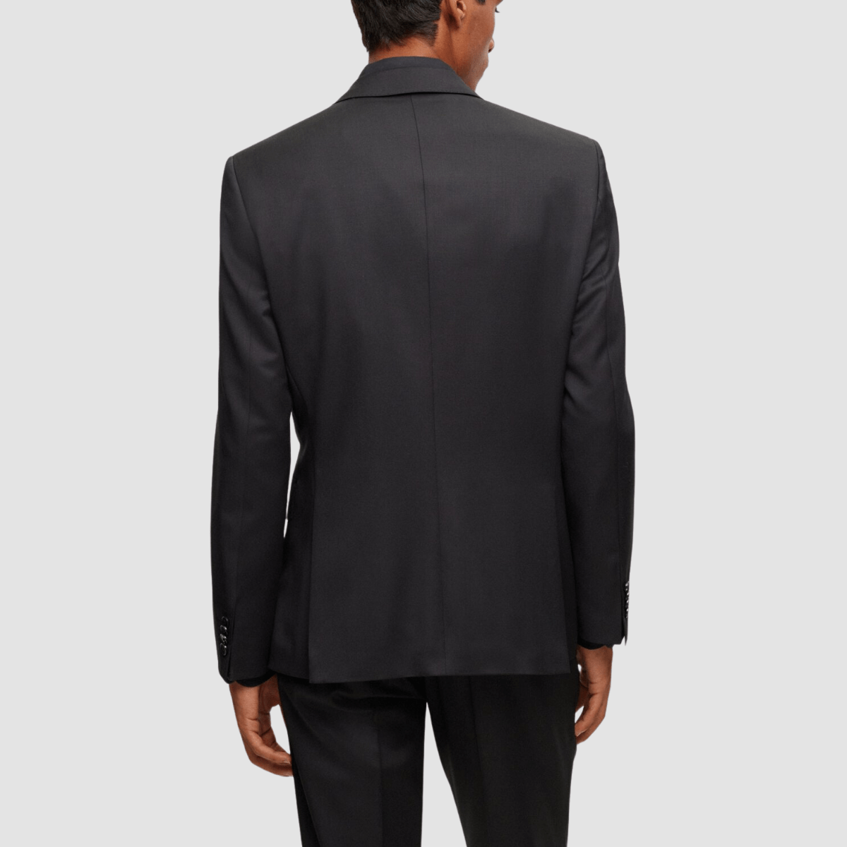 Hugo Boss Slim Fit Huge Suit in Black Pure Virgin Wool