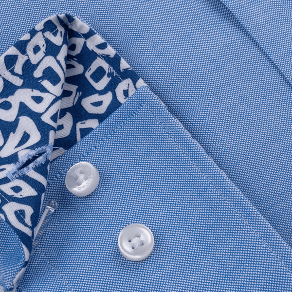 Hugo Boss Men's Koey Slim Fit Mini Check Dress Shirt Blue Size 16.5X32X33