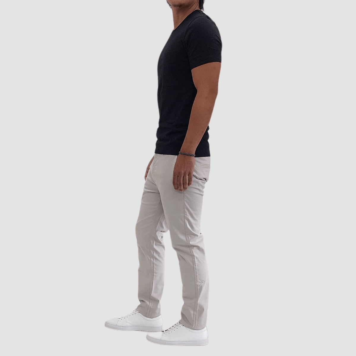 Jenson Slim Fit Jim Chino Pant in Stone Grey