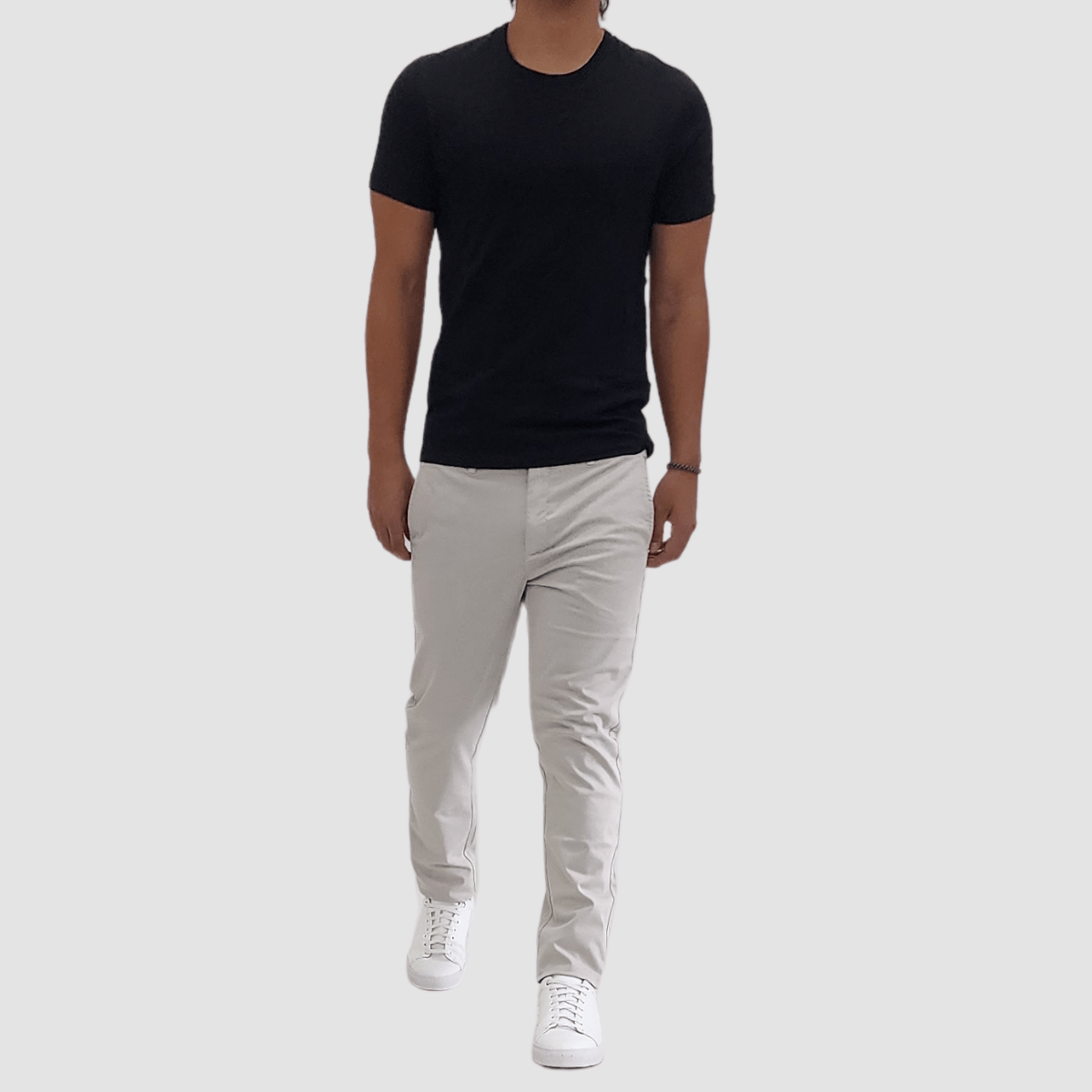 Jenson Slim Fit Jim Chino Pant in Stone Grey