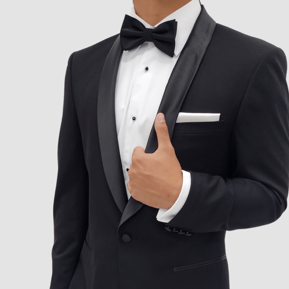 Jenson Slim Fit Noble Tuxedo Suit in Black