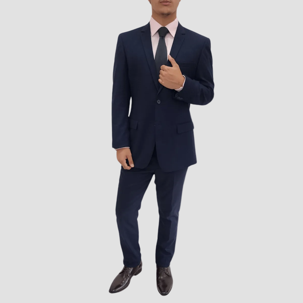 Jenson Slim Fit Penn Trousers in Navy