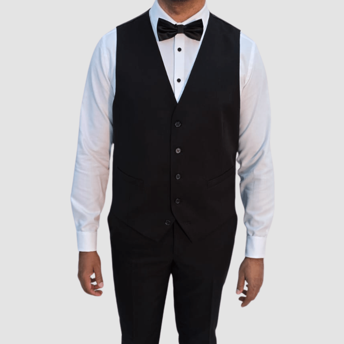 Jenson Mens Slim Fit Penn Vest in Black