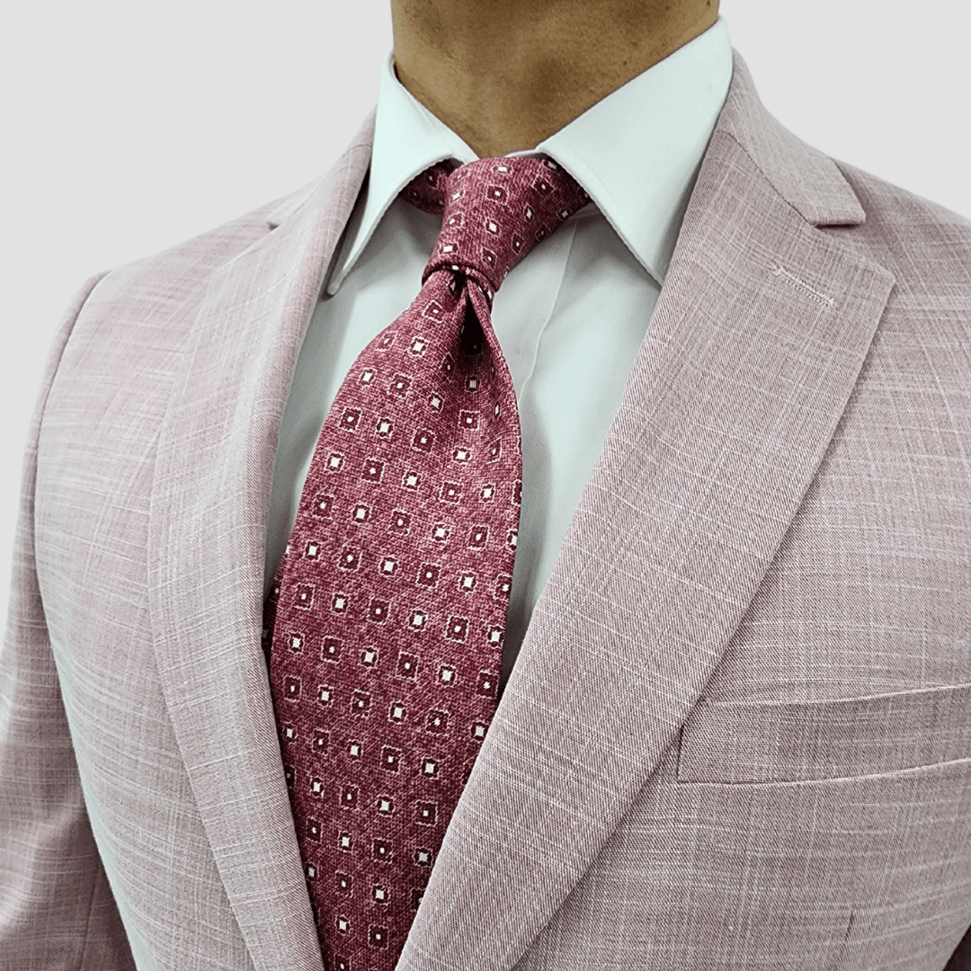 Jenson Mens Slim Fit Rosewood Sports Jacket in Dusty Pink