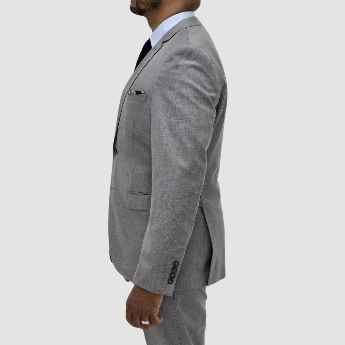 Jenson Slim Fit Penn Suit in Grey - Big Man Sizes