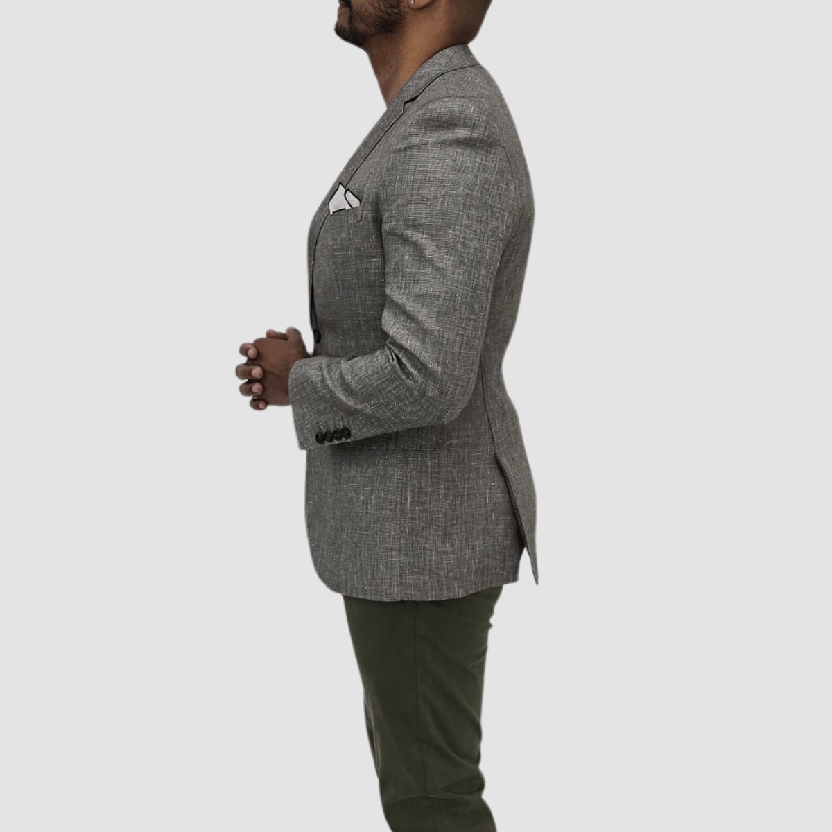 Jenson Mens Slim Fit Rosewood Sports Jacket in Olive