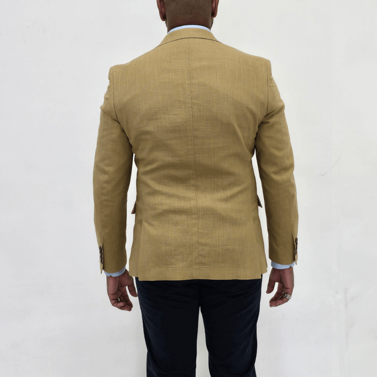 Jenson Mens Slim Fit Rosewood Sports Jacket in Taupe