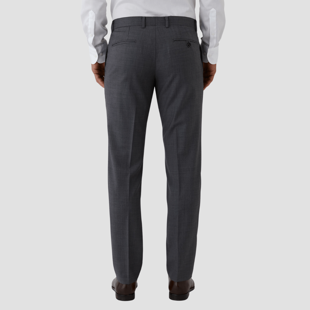 Joe Black slim fit razor trouser in grey pure wool