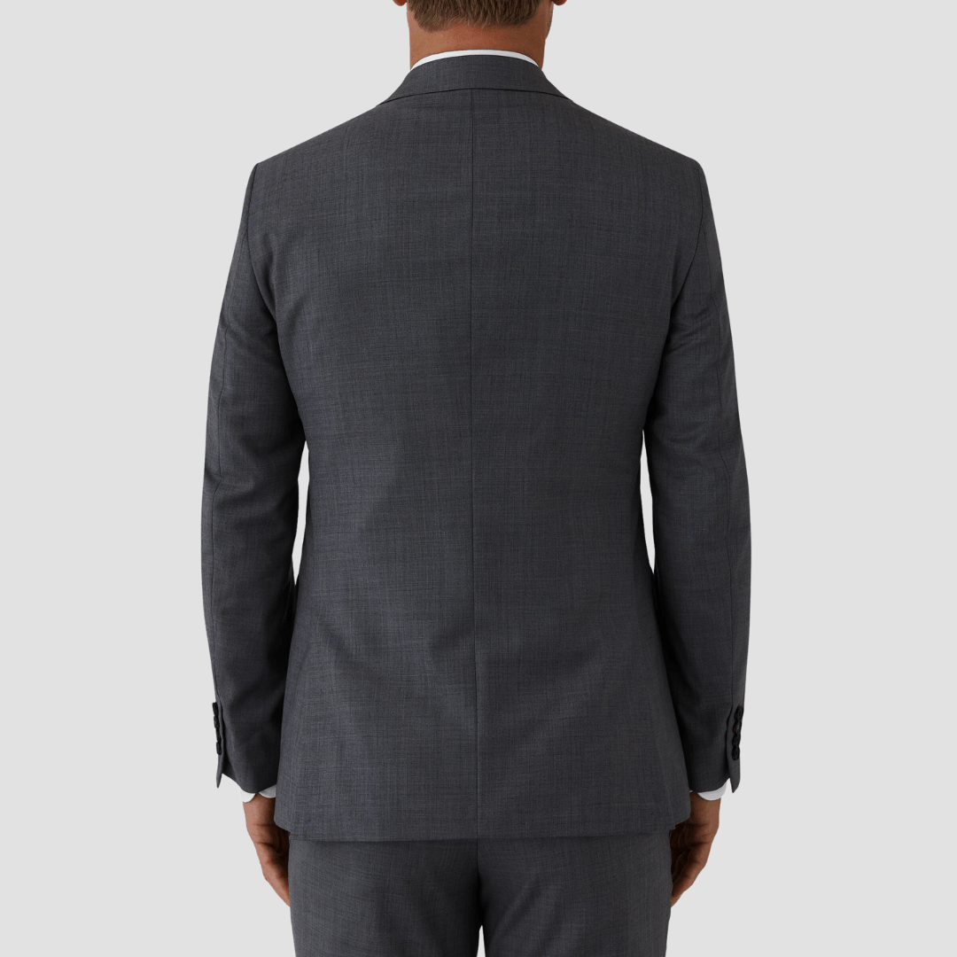 Joe Black slim fit sergeant suit in grey pure wool