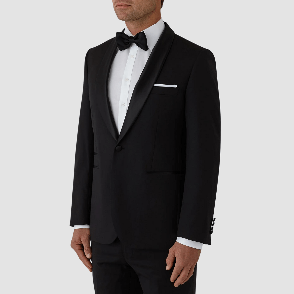 Joe Black slim fit riviera evening suit in black pure wool F6447