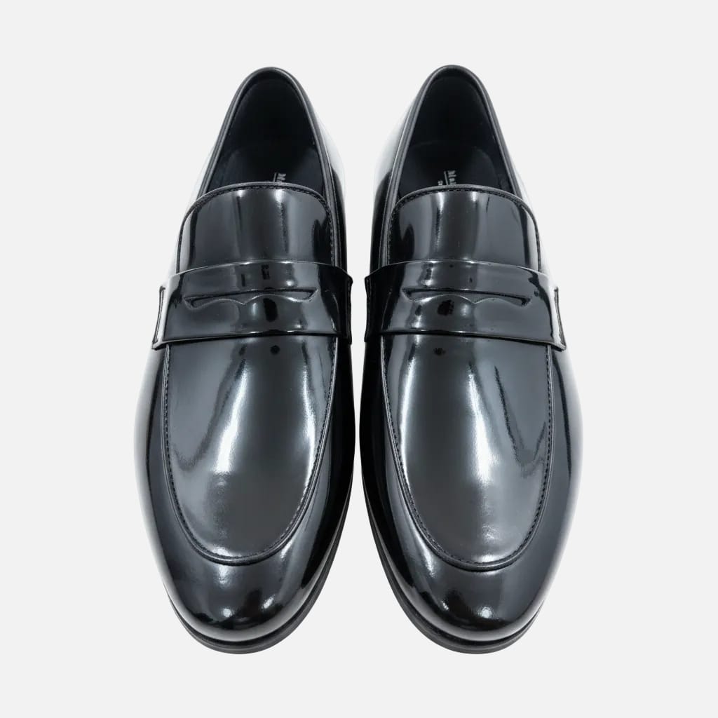 Martino Carolus Leather Slip On Shoe in Black Patent