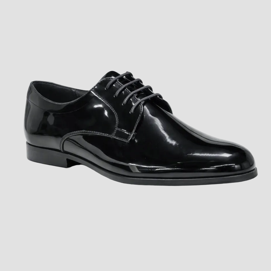 Multi-Fit Black Patent Lace Up Shoe by Martino Carolus