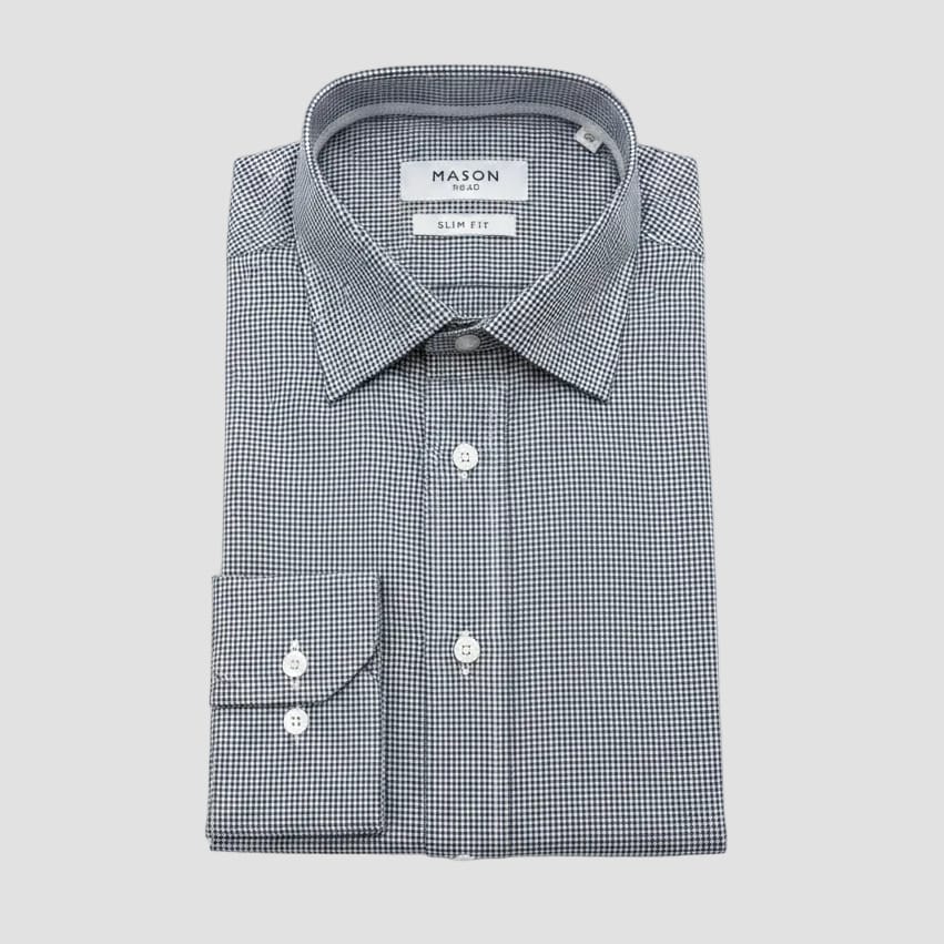 black mini houndstooth shirt