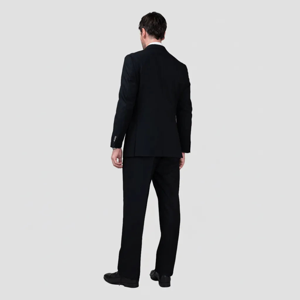 Rembrandt Doppio Double Breasted Suit in Jet Black