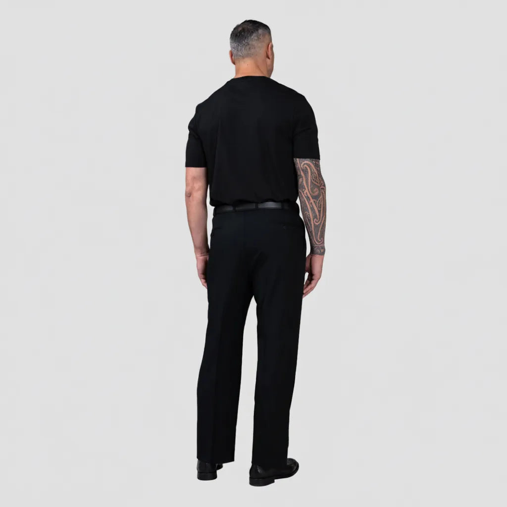 Rembrandt Doppio Double Breasted Suit in Jet Black