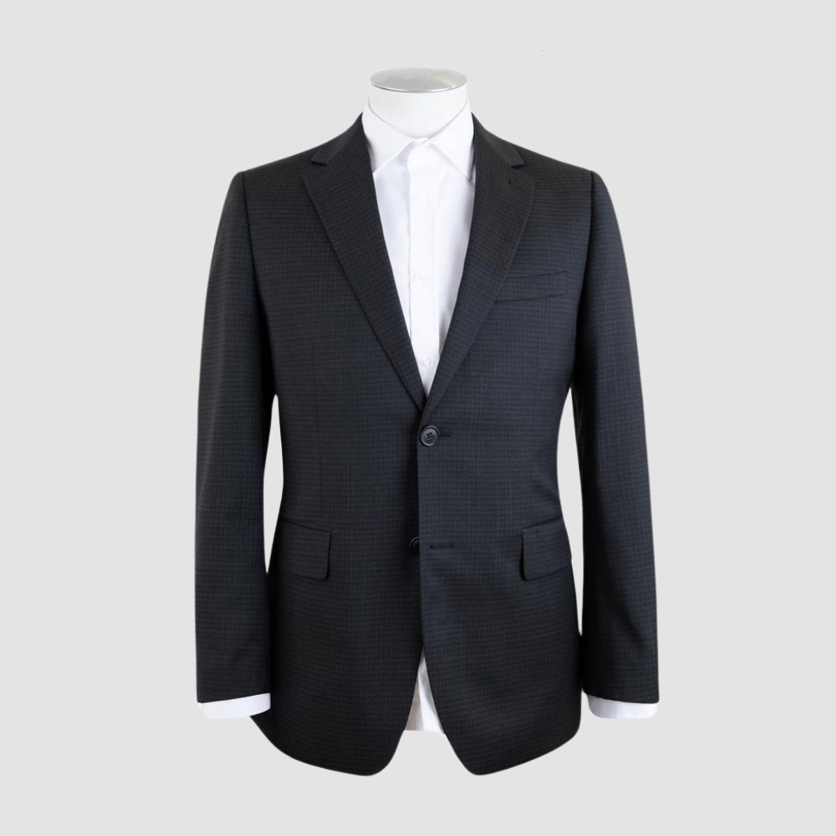 Rembrandt Original Fit Cooper Suit in Charcoal Textured Pure Wool