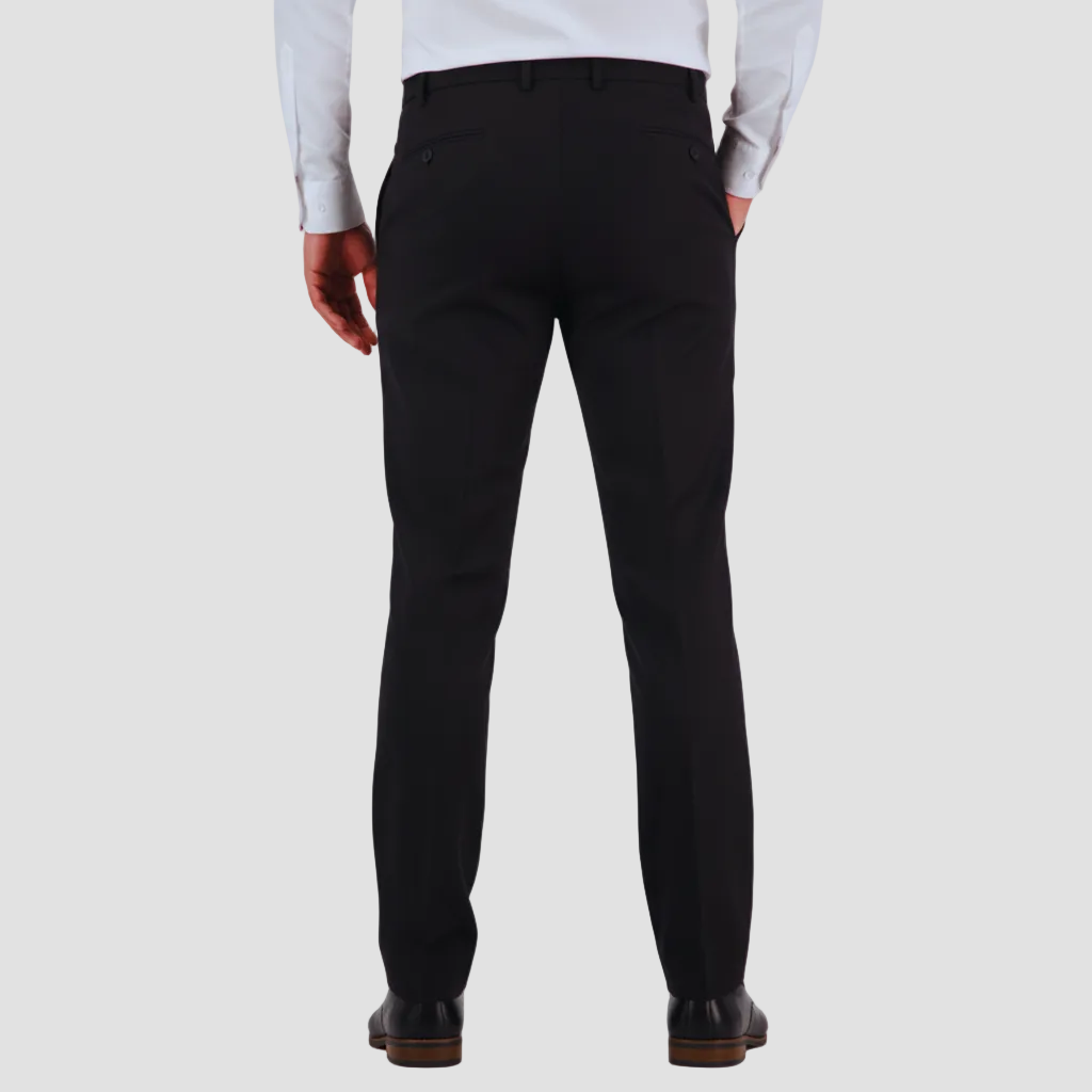 Black classic fit performance suit trouser by Savile Row.