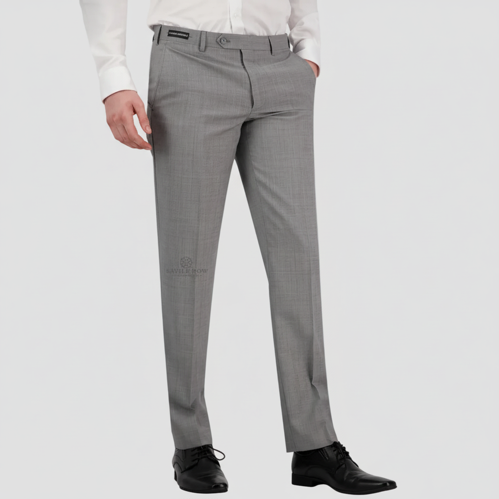 Chrome classic fit performance suit trouser by Savile Row.