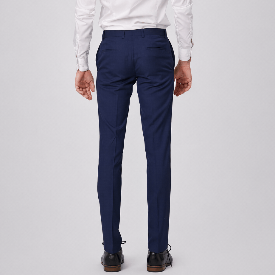 Navy slim fit performance suit trouser by Savile Row.