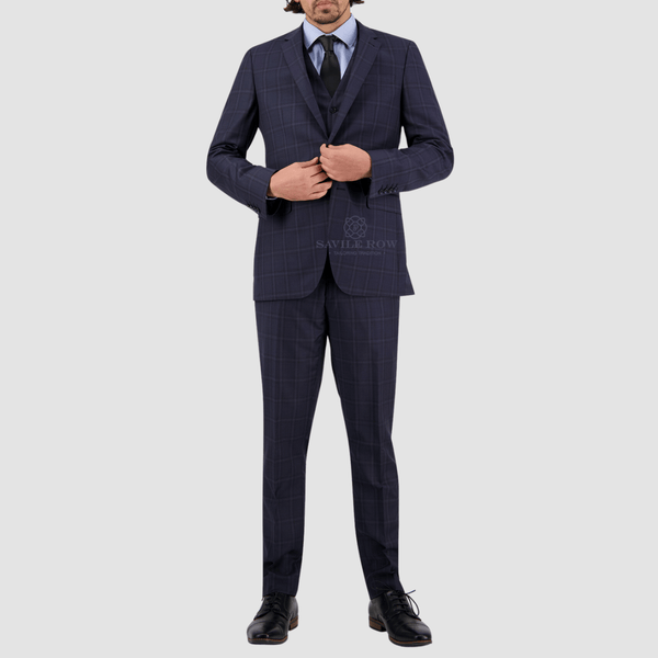 Mens Suits Savile Row Tailored Fit Mens Abram Suit FW10 Midnight