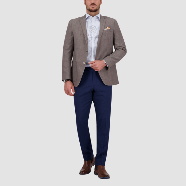 Savile Row tailored fit asher sports jacket in stone grey