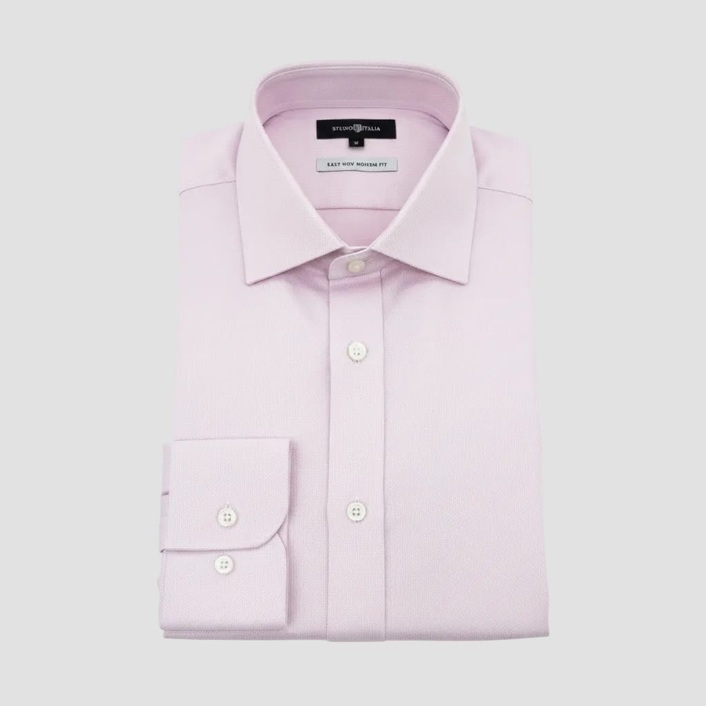 pink textured dress shirt