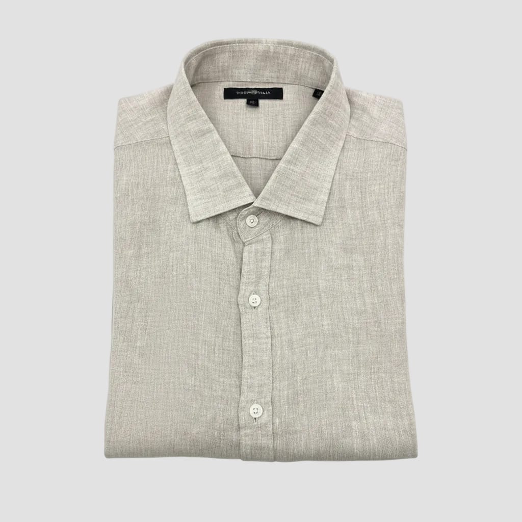 Studio Italia Slim Fit Shirt in Sage Linen
