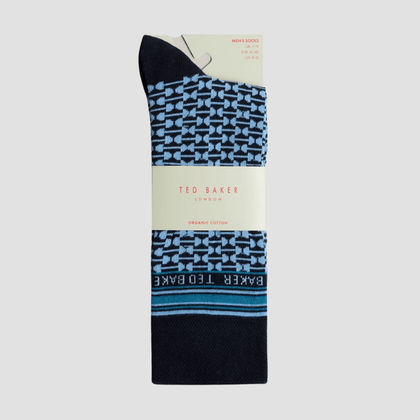Ted Baker Bakeing Men's Organic Cotton Socks in Blue