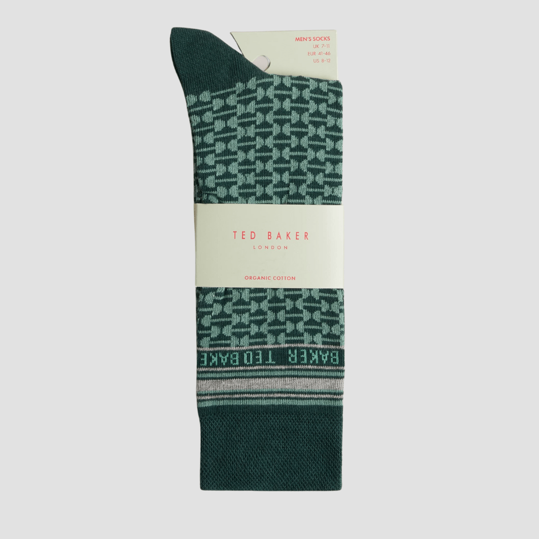 Ted Baker Bakeing Men's Organic Cotton Socks in Green