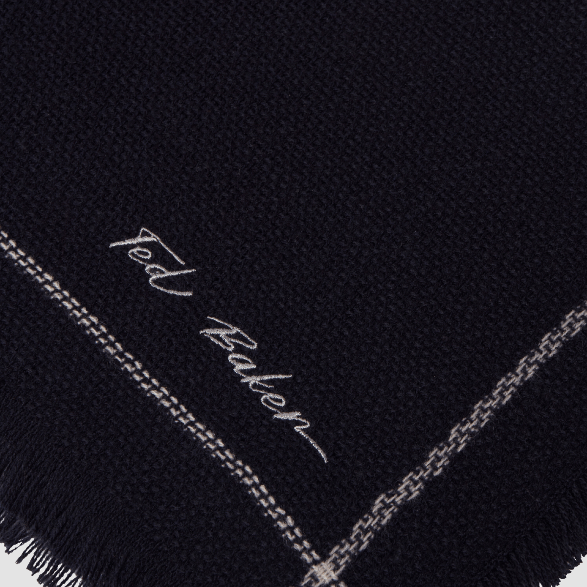 Ted Baker derekki woven navy scarf