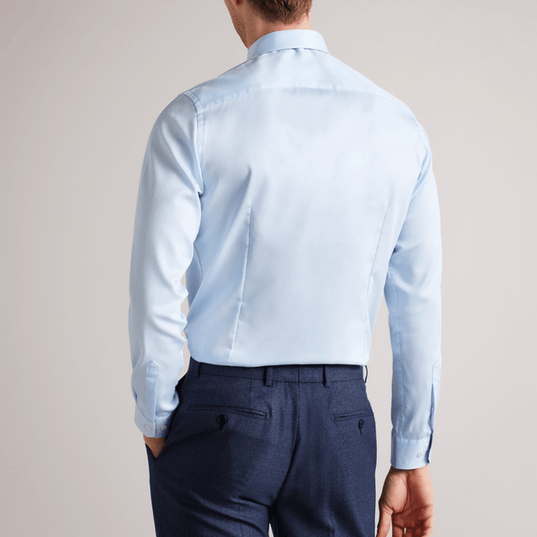 Ted Baker Islass Slim Fit Shirt in Pale Blue Pure Cotton