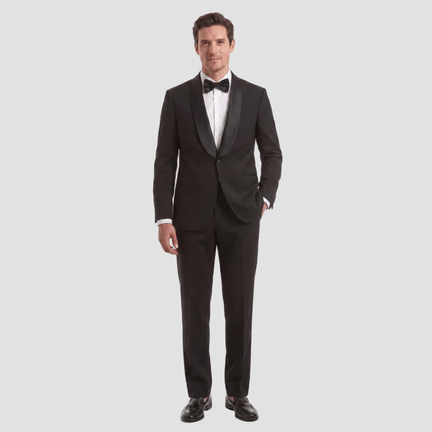 Ted Baker Men's Slim Fit Hayward Trousers in Black Australian Merino Wool