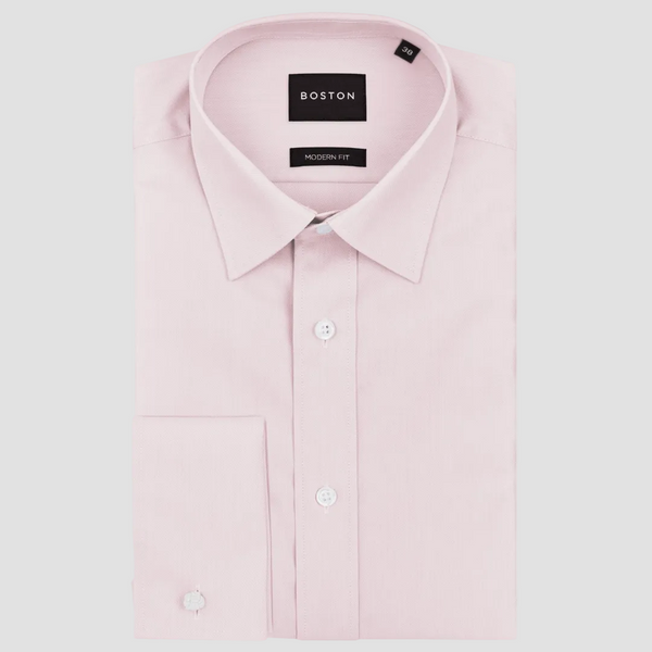 light pink mens dress shirt Mens Dress Shirts | Boston Slim Fit Men's Liberty French Shirt in Pink Cotton Blend – Mens Suit Warehouse